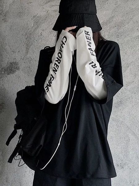 women's tshirt autumn long sleeve harajuku loose tshirt women patchwork fake twopiece korean hip hop casaul oversized streetwear 23022, White
women's tshirt autumn long sleeve harajuku loose tshirt women patchwork fake twopiece korean hip hop casaul oversized streetwear 23022, White