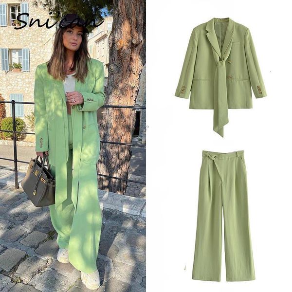 women's wool blends green sashes bow tie jacket coat za solid spring fashion women basic outwear chaqueta mujer female blazer 230227, Black
women's wool blends green sashes bow tie jacket coat za solid spring fashion women basic outwear chaqueta mujer female blazer 230227, Black