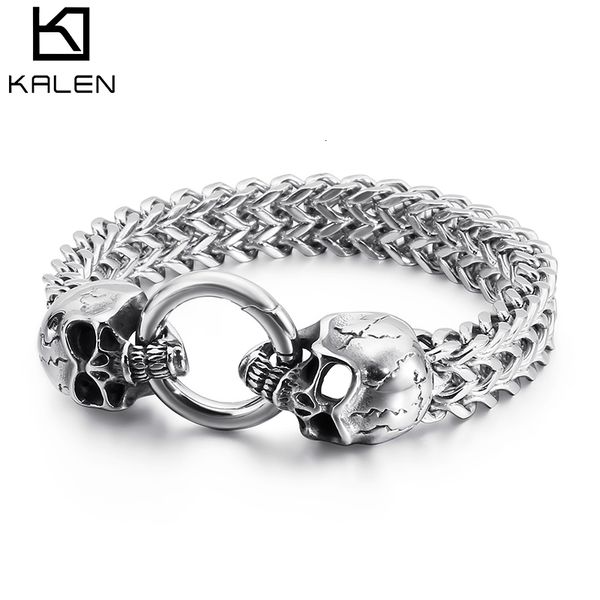charm bracelets kalen punk stainless steel skull charm bracelet men mesh chain bangle man jewelry accessories 230227, Golden;silver
charm bracelets kalen punk stainless steel skull charm bracelet men mesh chain bangle man jewelry accessories 230227, Golden;silver