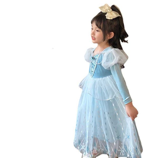 girls' 2023 spring and autumn new ice and snow love princess aisha long-sleeved gauze 1ess chil1en's performance 1ess, Blue
girls' 2023 spring and autumn new ice and snow love princess aisha long-sleeved gauze 1ess chil1en's performance 1ess, Blue