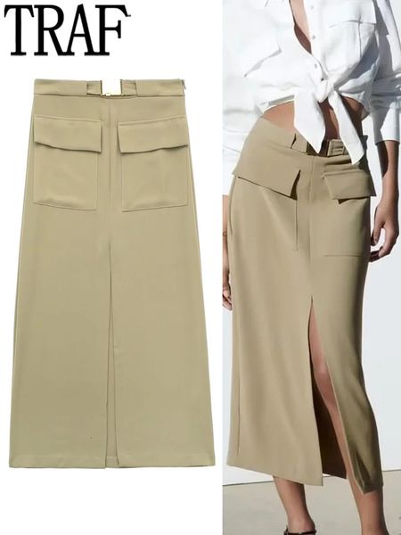 skirts traf 2023 cargo woman pockets long for women fashion 2023 high waist slit midi y2k streetwear women's 230225, Black
skirts traf 2023 cargo woman pockets long for women fashion 2023 high waist slit midi y2k streetwear women's 230225, Black