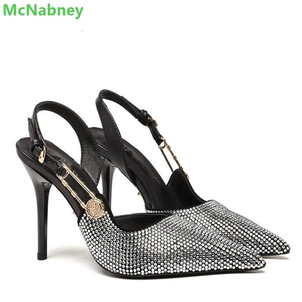 dress shoes crystal metal buckle pumps for female women slingback pointed toe thin high heel luxury designer fashion 230225, Black
dress shoes crystal metal buckle pumps for female women slingback pointed toe thin high heel luxury designer fashion 230225, Black