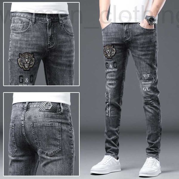 men's jeans designer black embroidered jeans stretch slim high-end luxury fashion men's 78bx, Blue
men's jeans designer black embroidered jeans stretch slim high-end luxury fashion men's 78bx, Blue