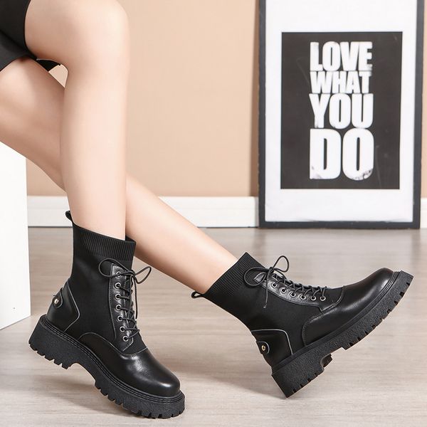 boots martin women's ankle stretch socks spring and autumn single boot leather black thick soles raised 230227
boots martin women's ankle stretch socks spring and autumn single boot leather black thick soles raised 230227