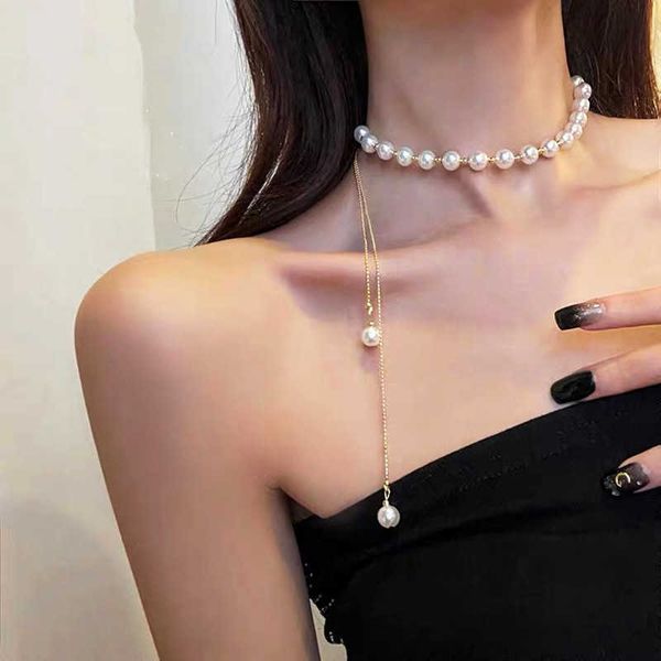 net red summer pearl necklace women's ins small design temperament collar chain fashion first jewelry, Silver
net red summer pearl necklace women's ins small design temperament collar chain fashion first jewelry, Silver