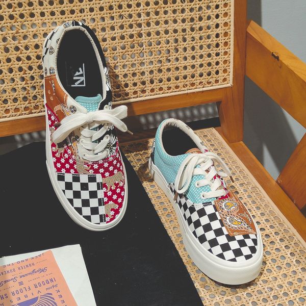 dress shoes sneakers women's canvas plaid mixed colors casual flat couple lowcut men and woman tennis female 230227, Black
dress shoes sneakers women's canvas plaid mixed colors casual flat couple lowcut men and woman tennis female 230227, Black