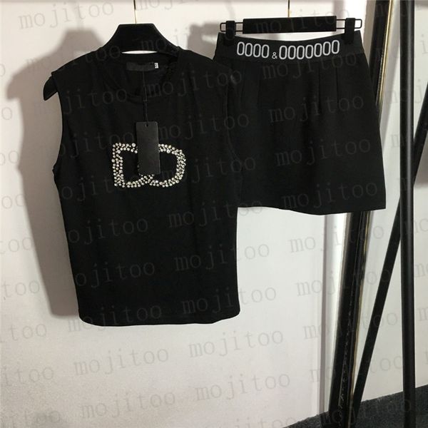 rhinestone letter tanks dress sets for women sleeveless fashion vest high grade lady shorts skirts clothes, Black
rhinestone letter tanks dress sets for women sleeveless fashion vest high grade lady shorts skirts clothes, Black