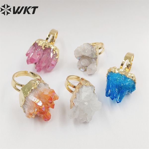 band rings wt r244 amazing natural cluster crystal quartz summer colourful druzy aura women stone for party 230225, Silver
band rings wt r244 amazing natural cluster crystal quartz summer colourful druzy aura women stone for party 230225, Silver