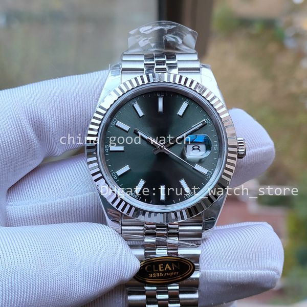 6 style watches clean factory mint dial automatic cal.3235 movement watch mens 904l steel jubilee wimbledon strap 41mm flute bezel date dres, Slivery;brown
6 style watches clean factory mint dial automatic cal.3235 movement watch mens 904l steel jubilee wimbledon strap 41mm flute bezel date dres, Slivery;brown