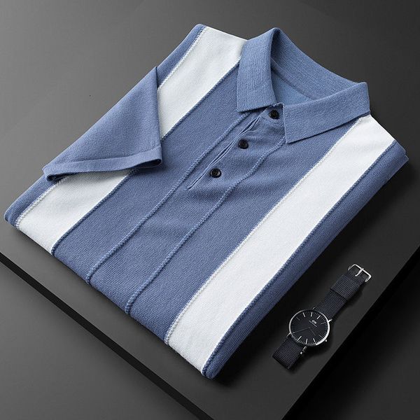 men's polos summer ice silk lapel knit t-shirt men's slim casual color matching polo shirt men's short sleeve trend 230227, White;black
men's polos summer ice silk lapel knit t-shirt men's slim casual color matching polo shirt men's short sleeve trend 230227, White;black