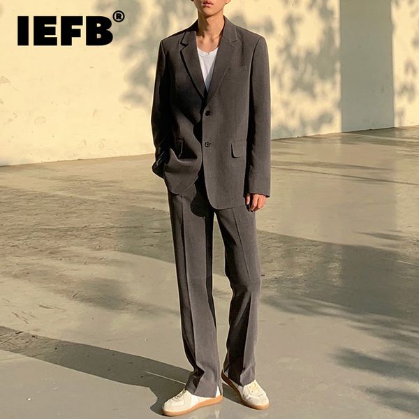 men's suits blazers iefb suit men's autumn single breasted blazers straight pants korean loose set and pants are sold separately, White;black
men's suits blazers iefb suit men's autumn single breasted blazers straight pants korean loose set and pants are sold separately, White;black