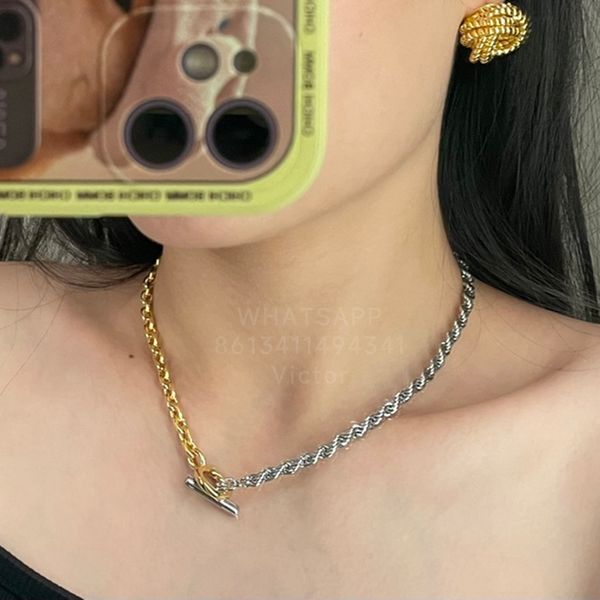 botiega circular contrast color designer necklace for woman gold plated 18k highest official reproductions fashion classic style never fade, Silver
botiega circular contrast color designer necklace for woman gold plated 18k highest official reproductions fashion classic style never fade, Silver