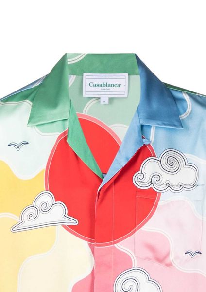 casablanca silk casual shirt men and women fanglue marshall mountain red sun gradual change hawaiian short sleeve shirt for, White;black
casablanca silk casual shirt men and women fanglue marshall mountain red sun gradual change hawaiian short sleeve shirt for, White;black