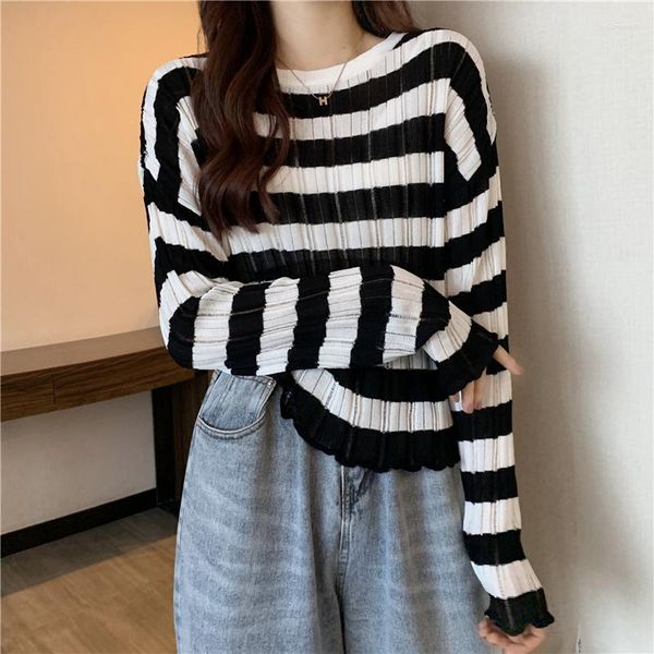women's t shirts t-shirts women all-match striped simple o-neck minimalist ulzzang daily basic teens vintage harajuku cozy streetwear, White
women's t shirts t-shirts women all-match striped simple o-neck minimalist ulzzang daily basic teens vintage harajuku cozy streetwear, White