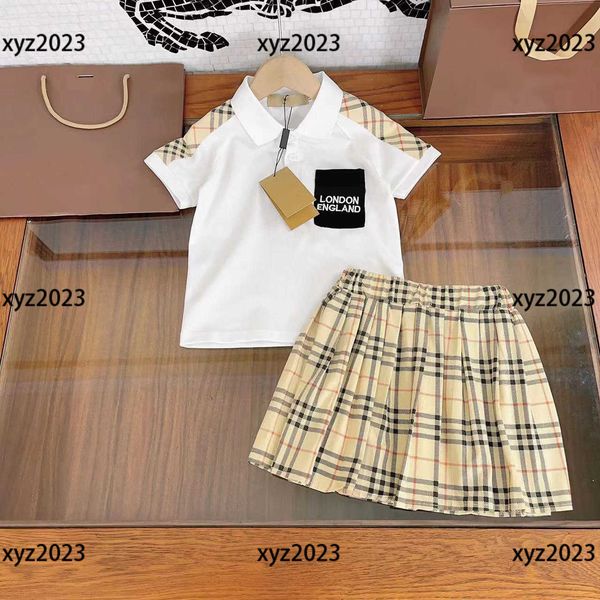 2023 kids clothes child sets baby 2pcs cotton lapel t-shirt and plaid printed skirt summer tracksuit outdoor size 110-160 cm, White
2023 kids clothes child sets baby 2pcs cotton lapel t-shirt and plaid printed skirt summer tracksuit outdoor size 110-160 cm, White