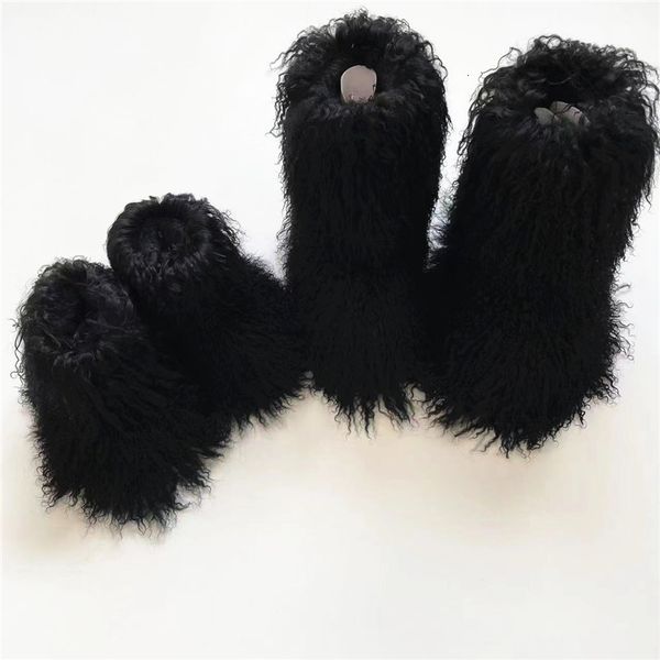 boots women's winter real mongolian fur ry snow warm shoes 230227, Black 
boots women's winter real mongolian fur ry snow warm shoes 230227, Black