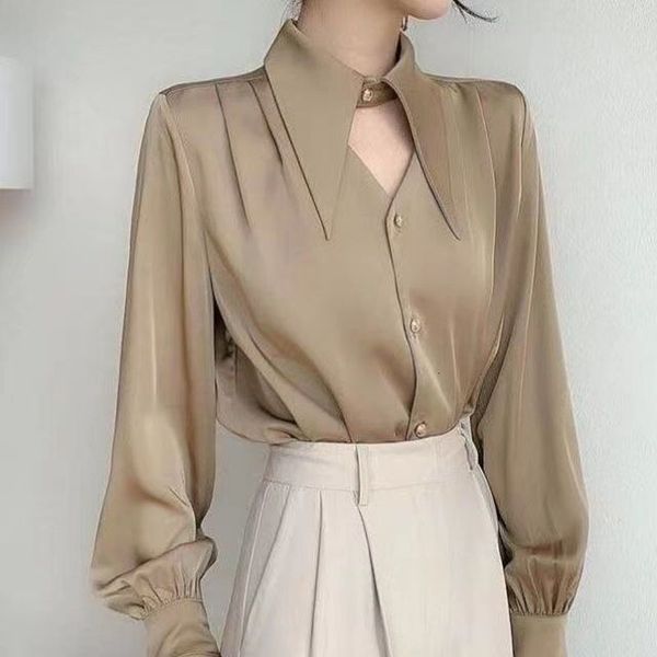 women's blouses shirts fashion chic turn-down collar long sleeve blouse female clothing spring korean solid color elegant ol button 230, White
women's blouses shirts fashion chic turn-down collar long sleeve blouse female clothing spring korean solid color elegant ol button 230, White