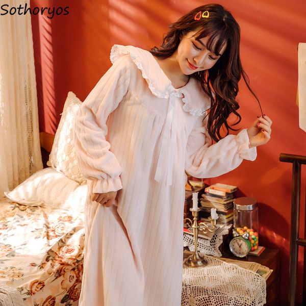 women's sleepwear coral velvet nightgowns women tender casual warm a-line nightdress pink sweet bow ruffles sleepwear lounge homewear i, Black;red
women's sleepwear coral velvet nightgowns women tender casual warm a-line nightdress pink sweet bow ruffles sleepwear lounge homewear i, Black;red