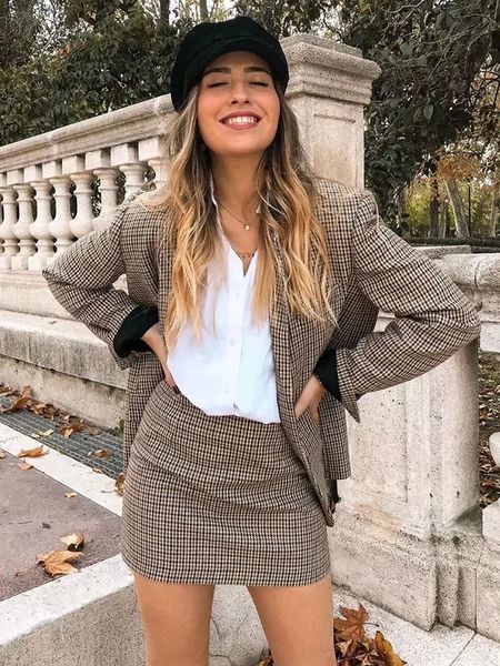 two piece dress women plaid autumn 2 set blazer high waist skirt office lady jacket suits sold separately womens costumes 230227, White
two piece dress women plaid autumn 2 set blazer high waist skirt office lady jacket suits sold separately womens costumes 230227, White