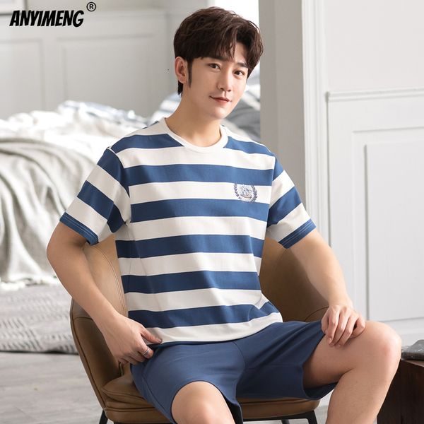 men's sleepwear summer cotton navy big size 4xl mens shorts minimalist nightwear soft leisure loungewear for boy man striped pajamas se, Black;brown
men's sleepwear summer cotton navy big size 4xl mens shorts minimalist nightwear soft leisure loungewear for boy man striped pajamas se, Black;brown