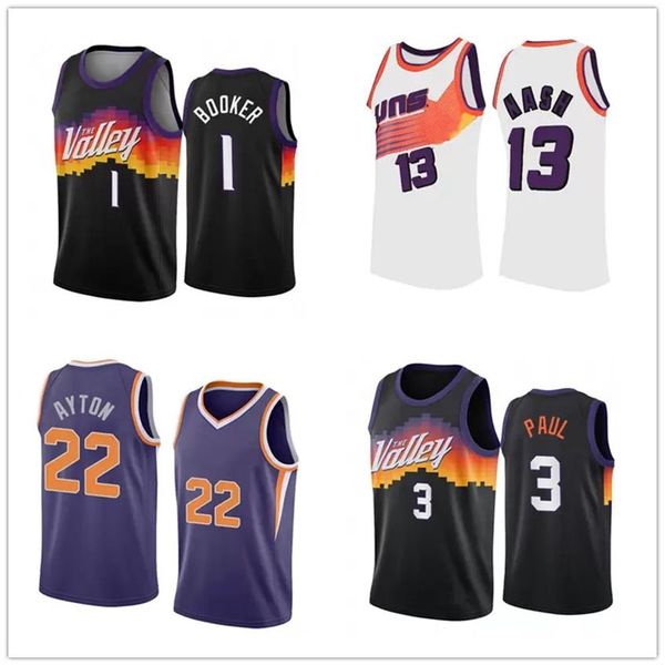 2022 men basketball jerseys chris 3 paul devin 1 booker city retro shirt352m, Black 
2022 men basketball jerseys chris 3 paul devin 1 booker city retro shirt352m, Black