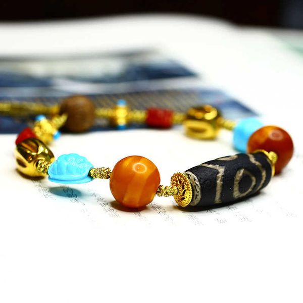 fine jewellery wear pretty red agate duobao bracelet bracelet necklace loose bead pendant multiple loops, Black
fine jewellery wear pretty red agate duobao bracelet bracelet necklace loose bead pendant multiple loops, Black