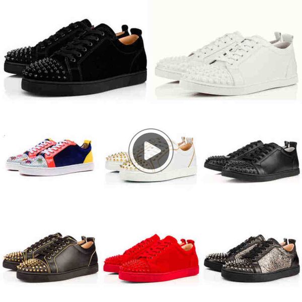 red bottom low cut spikes flats casual shoes men women sneakers suede silver diamond sports trainers with box dust bag ed5t, Black
red bottom low cut spikes flats casual shoes men women sneakers suede silver diamond sports trainers with box dust bag ed5t, Black