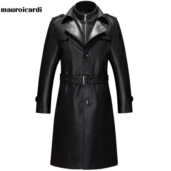 men's leather faux leather mauroicardi spring autumn long black leather blazers men belt plus size waterproof windproof pu leather coat
men's leather faux leather mauroicardi spring autumn long black leather blazers men belt plus size waterproof windproof pu leather coat