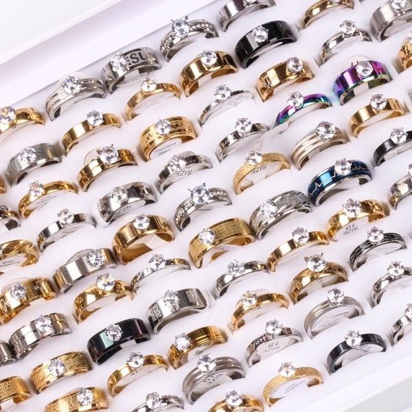 band rings wholesale 50pcs lot mix style zircon stainless steel wedding women mens romantic couple 230225, Silver
band rings wholesale 50pcs lot mix style zircon stainless steel wedding women mens romantic couple 230225, Silver
