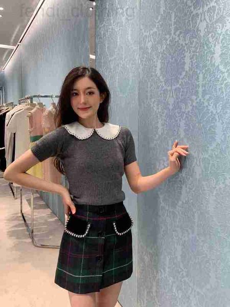 women's knits & tees designer shenzhen nanyou high-end early autumn slimming and aging reduction senior haze grey short-sleeved knitted, White
women's knits & tees designer shenzhen nanyou high-end early autumn slimming and aging reduction senior haze grey short-sleeved knitted, White