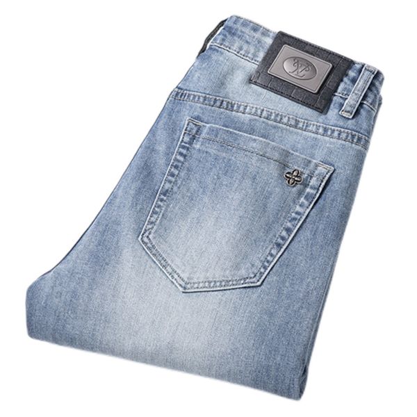 men's jeans spring summer thin slim fit european american high-end brand small straight double f pants q9537-1, Blue
men's jeans spring summer thin slim fit european american high-end brand small straight double f pants q9537-1, Blue