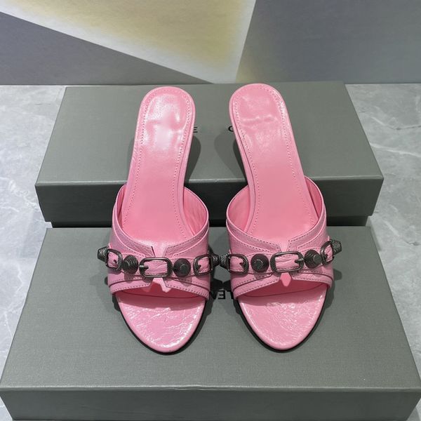 studded buckle embellished slippers sandals shoes slip on open rounded toes women's slim medium heel slippers luxury designers shoe for, Black
studded buckle embellished slippers sandals shoes slip on open rounded toes women's slim medium heel slippers luxury designers shoe for, Black