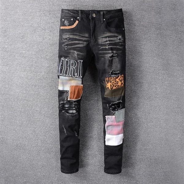 2021 mens jeans distressed motorcycle biker designer pants skinny slim ripped hole letter brand hip hop denim pants 21213b, Blue
2021 mens jeans distressed motorcycle biker designer pants skinny slim ripped hole letter brand hip hop denim pants 21213b, Blue