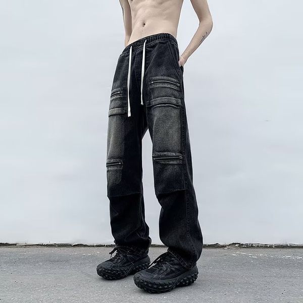 men's jeans deeptown black straight men zipper pockets denim pants loose casual blue trousers male streetwear hip hop punk spring 23022
men's jeans deeptown black straight men zipper pockets denim pants loose casual blue trousers male streetwear hip hop punk spring 23022