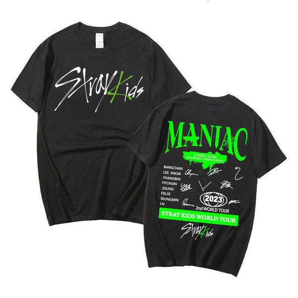 peripheral straykids harajuku printing fashion men's and women's t-shirt short sleeve, White;black
peripheral straykids harajuku printing fashion men's and women's t-shirt short sleeve, White;black