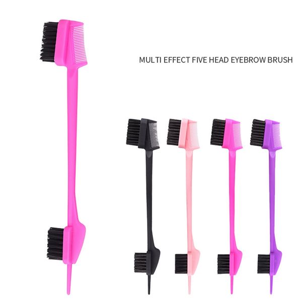 5 head hairline comb brushes control double sided edge hair styling comb brush dual use brush eyebrow brush eyelash comb beauty tools 2242, Silver
5 head hairline comb brushes control double sided edge hair styling comb brush dual use brush eyebrow brush eyelash comb beauty tools 2242, Silver