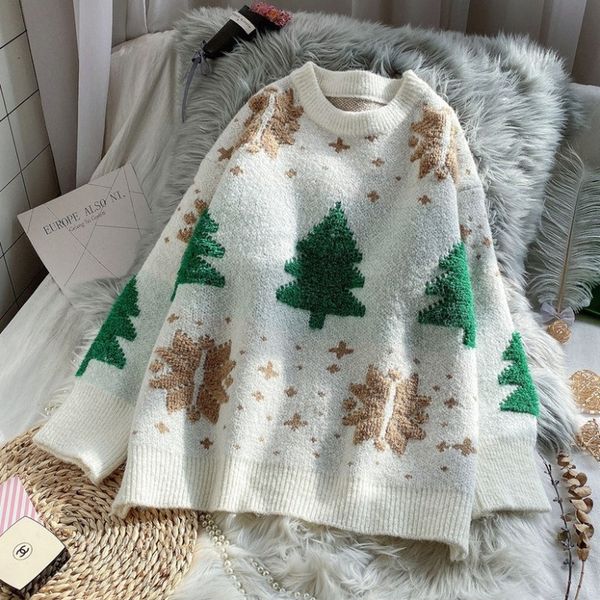 women's sweaters sweater women's loose autumn and winter korean version of the wild retro pullover long-sleeved round neck knitted, White;black
women's sweaters sweater women's loose autumn and winter korean version of the wild retro pullover long-sleeved round neck knitted, White;black