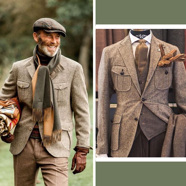 men's vests vintage wool herringbone jacket loose gentleman's versatile 230225, Black;white
men's vests vintage wool herringbone jacket loose gentleman's versatile 230225, Black;white