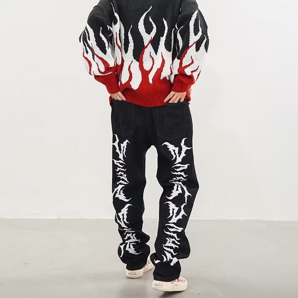 men's jeans printed pattern straight 2023 fashion trendy brand design sense long pants hiphop street wideleg casual 230227, Blue
men's jeans printed pattern straight 2023 fashion trendy brand design sense long pants hiphop street wideleg casual 230227, Blue
