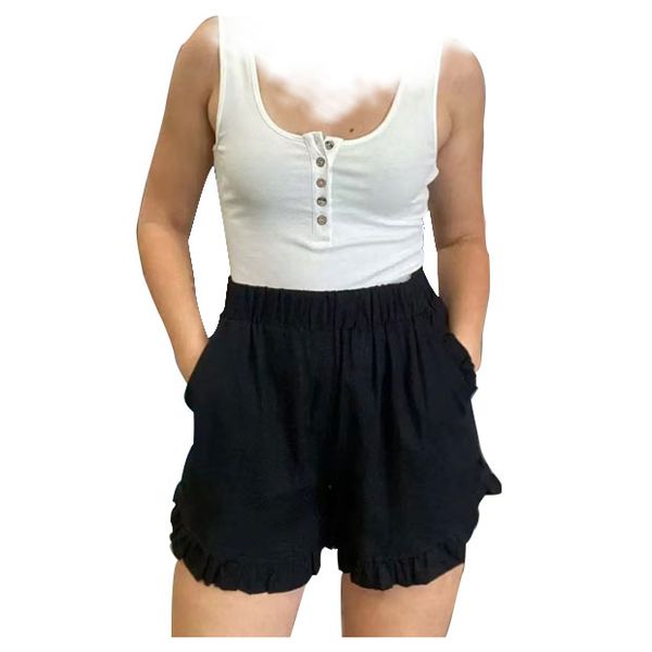 2023 sweat shorts new women's shorts popular casual high-waist loose cotton and hemp wide leg pants, White;black
2023 sweat shorts new women's shorts popular casual high-waist loose cotton and hemp wide leg pants, White;black