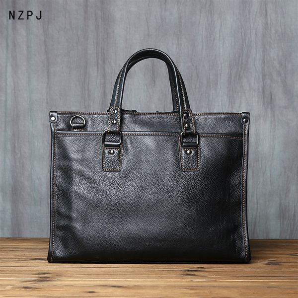 briefcases nzpj genuine leather men briefcase natural cowhide casual handbag soft business shoulder bag for 16 inch lap230227
briefcases nzpj genuine leather men briefcase natural cowhide casual handbag soft business shoulder bag for 16 inch lap230227