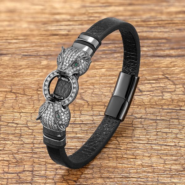 charm bracelets punk men genuine leather cord bracelet cubic zirconia pave setting stainless steel magnetic buckle women bracelet luxury jew, Golden;silver
charm bracelets punk men genuine leather cord bracelet cubic zirconia pave setting stainless steel magnetic buckle women bracelet luxury jew, Golden;silver