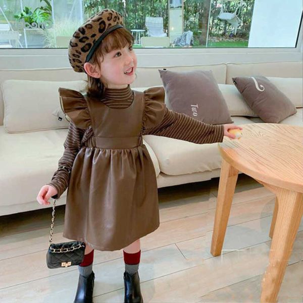 girl's dresses 2023 autumn winter new girls' leather skirt set children's two piece set striped baby girl clothes casual dres, Red;yellow
girl's dresses 2023 autumn winter new girls' leather skirt set children's two piece set striped baby girl clothes casual dres, Red;yellow