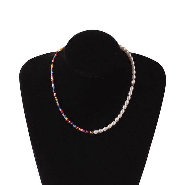 bohemia colorful rice beads tennis necklace imitation pearl choker handmade chain for women party beach jewelry gifts accesorios, Black
bohemia colorful rice beads tennis necklace imitation pearl choker handmade chain for women party beach jewelry gifts accesorios, Black