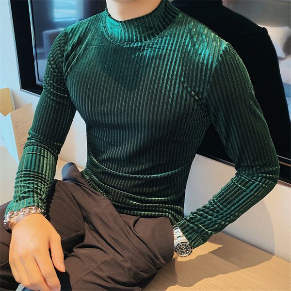 men's polos autumn winter half turtleneck velour under shirt long sleeve casual stripe slim fit ops ees fashion social 230225, White;black
men's polos autumn winter half turtleneck velour under shirt long sleeve casual stripe slim fit ops ees fashion social 230225, White;black