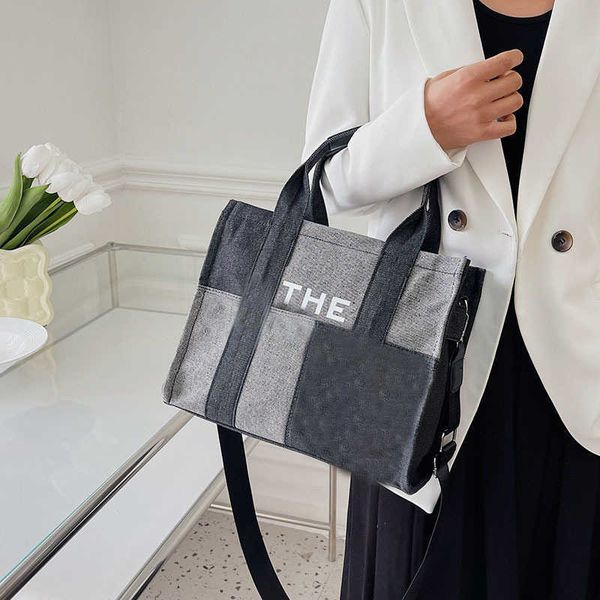 shoulder bag totes women's bag denim contrast panel handbag fashion versatile one shoulder crossbody wallets 0227
shoulder bag totes women's bag denim contrast panel handbag fashion versatile one shoulder crossbody wallets 0227
