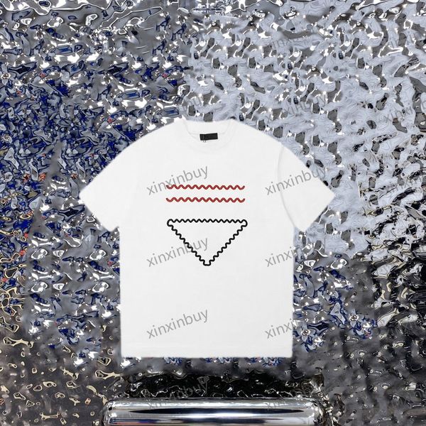 xinxinbuy men designer tee t shirt 23ss paris triangle label embroidery short sleeve cotton women white black khaki apricot xs-2xl, Black;brown
xinxinbuy men designer tee t shirt 23ss paris triangle label embroidery short sleeve cotton women white black khaki apricot xs-2xl, Black;brown