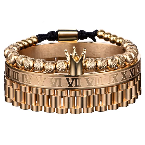 charm bracelets luxury crown roman numeral bracelet 12mm watch band stainless steel dudes rollie hip hop macrame bracelet wristbands men jew, Golden;silver
charm bracelets luxury crown roman numeral bracelet 12mm watch band stainless steel dudes rollie hip hop macrame bracelet wristbands men jew, Golden;silver