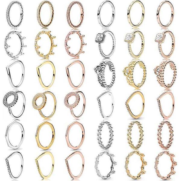 band rings new 925 sterling silver fit pandora ring gold droplet princess tiara royal crown hearts of h bone ring for women jewelry l230227
band rings new 925 sterling silver fit pandora ring gold droplet princess tiara royal crown hearts of h bone ring for women jewelry l230227