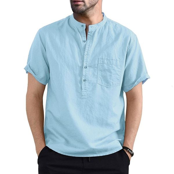 men's casual shirts causal cotton linen short sleeve basic summer solid colour pullover buttons male clothes homme 230227, White;black
men's casual shirts causal cotton linen short sleeve basic summer solid colour pullover buttons male clothes homme 230227, White;black